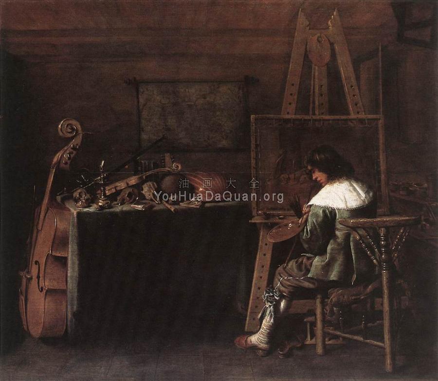 The Painter in his Studio - 亨德里克·格里茨·波特